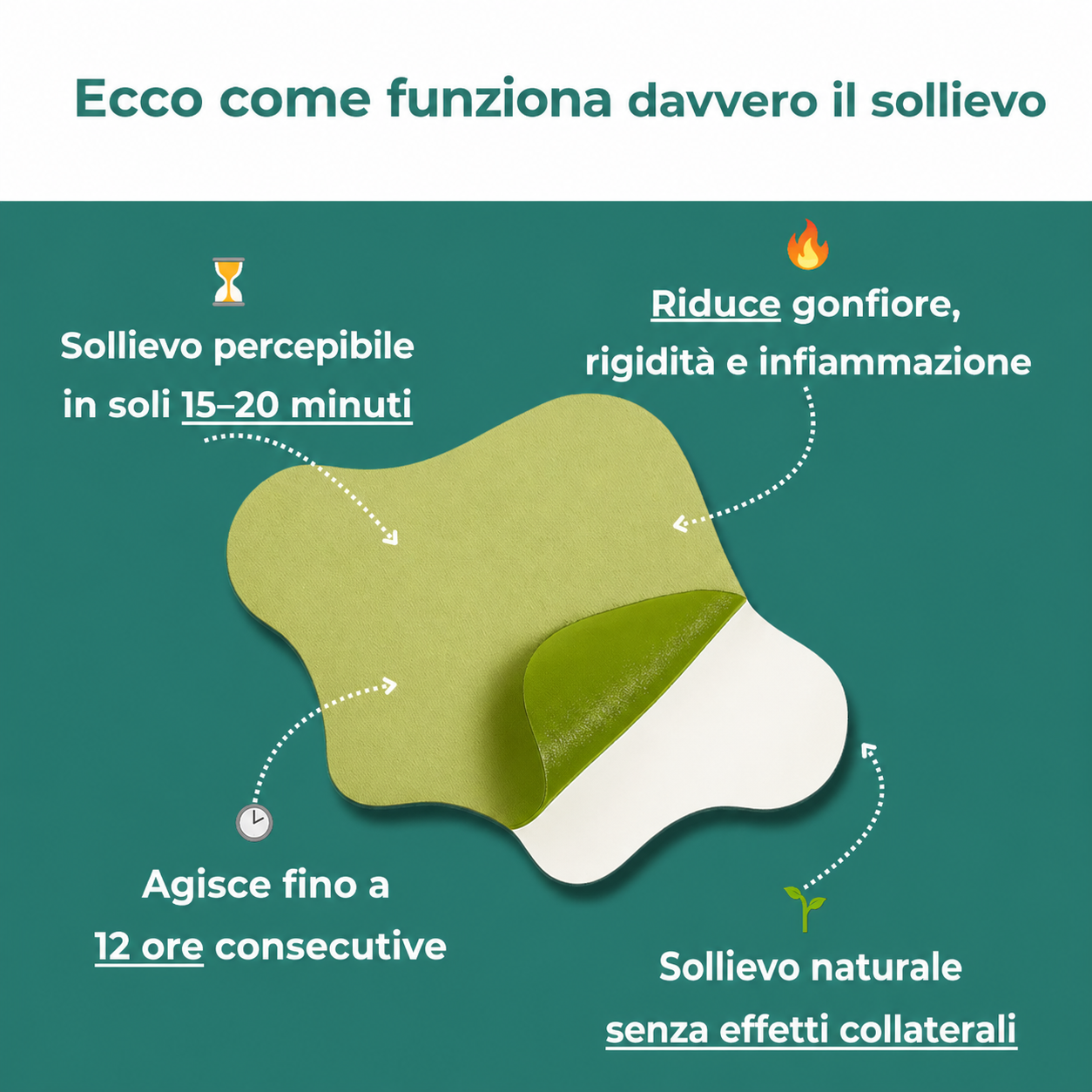 Cerotti antidolore per sciatica e mal di schiena (12 pezzi)